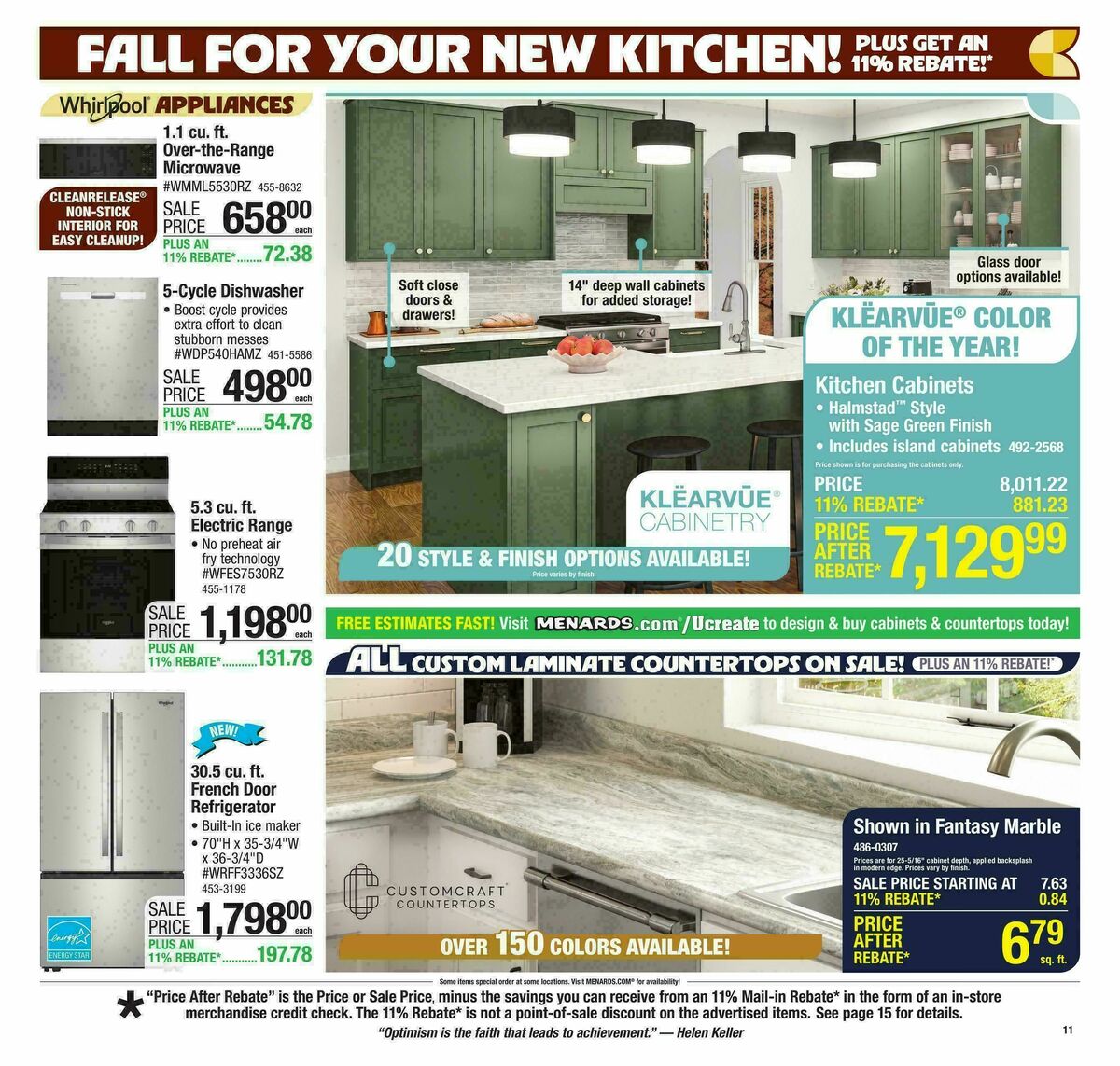 Menards Weekly Ad from October 15