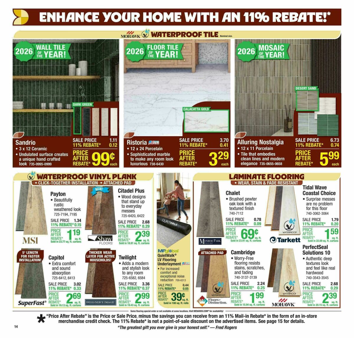 Menards Weekly Ad from October 15