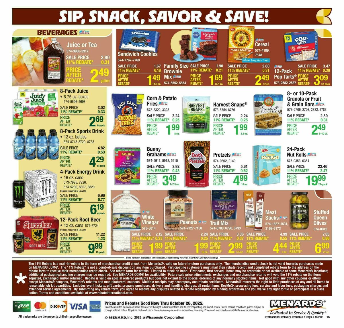 Menards Weekly Ad from October 15