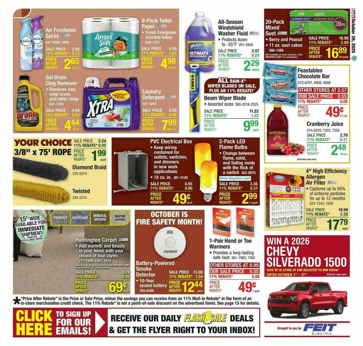 Menards Weekly Ad from October 15