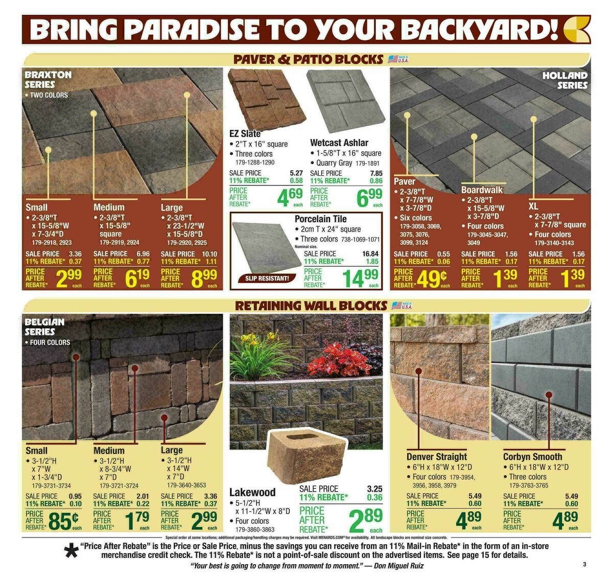 Menards Weekly Ad from October 15