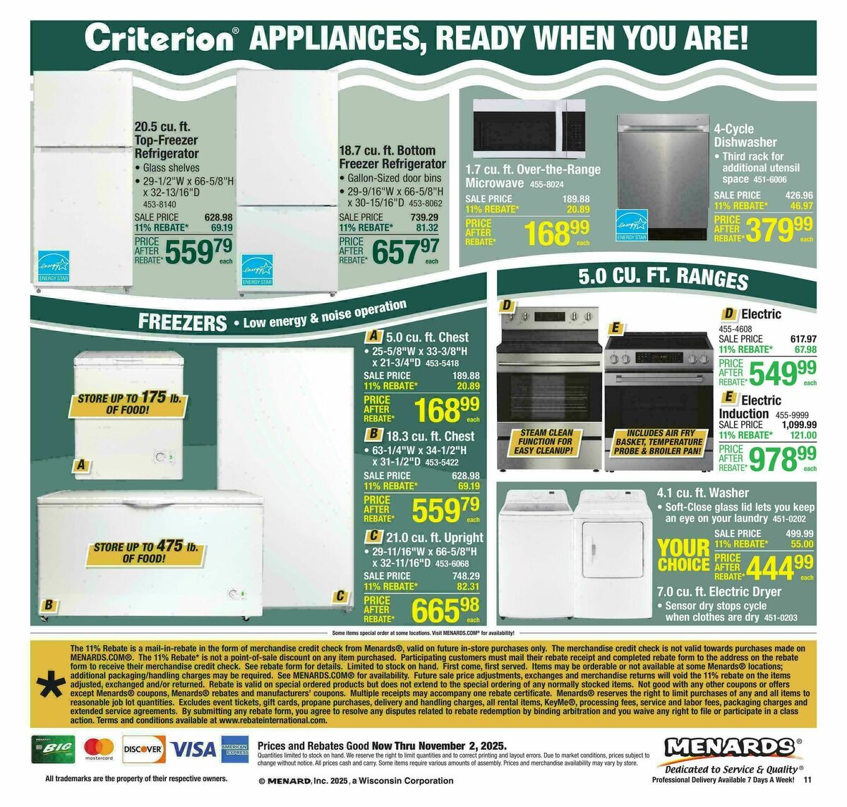 Menards Weekly Ad from October 22
