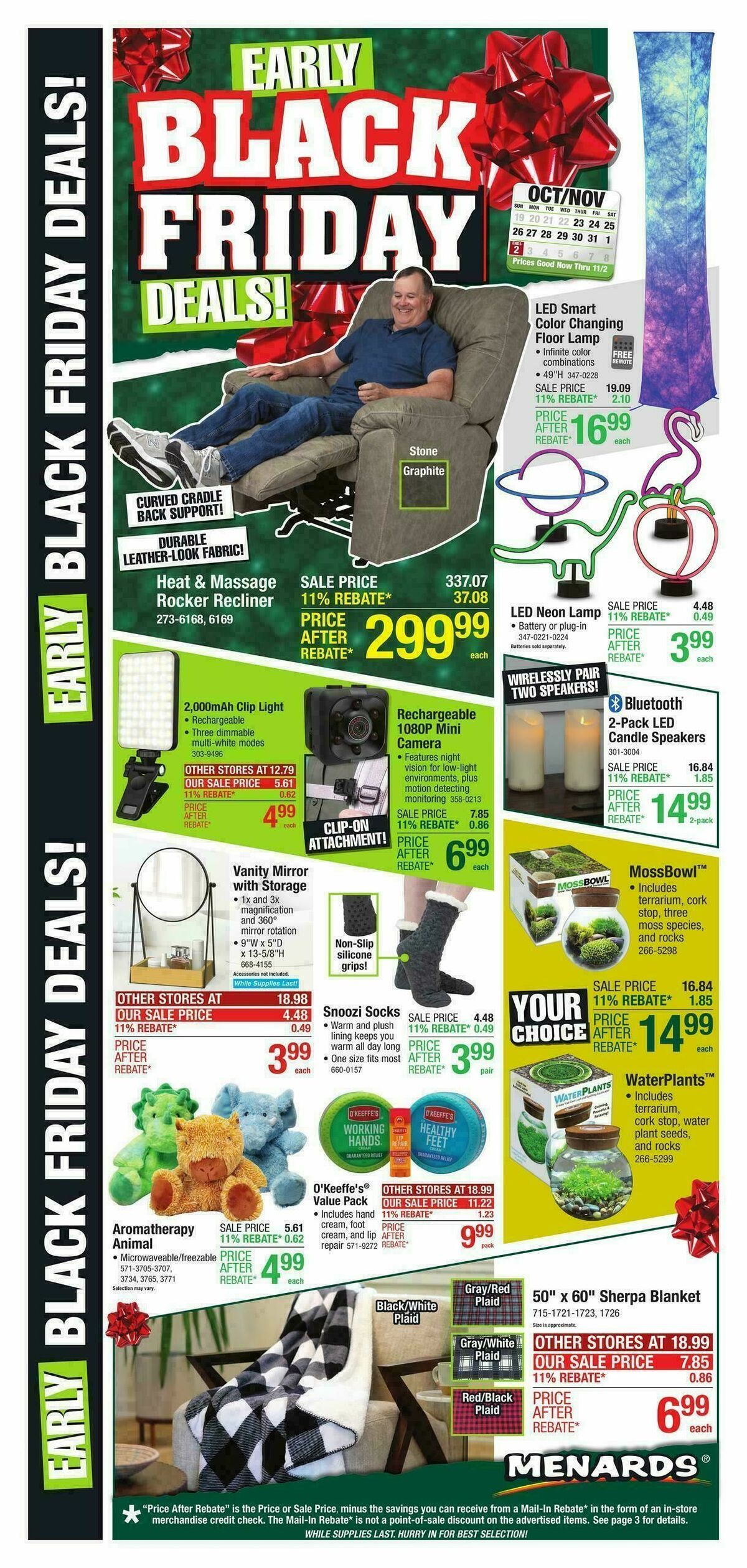 Menards Early Black Friday Deals Weekly Ad from October 22