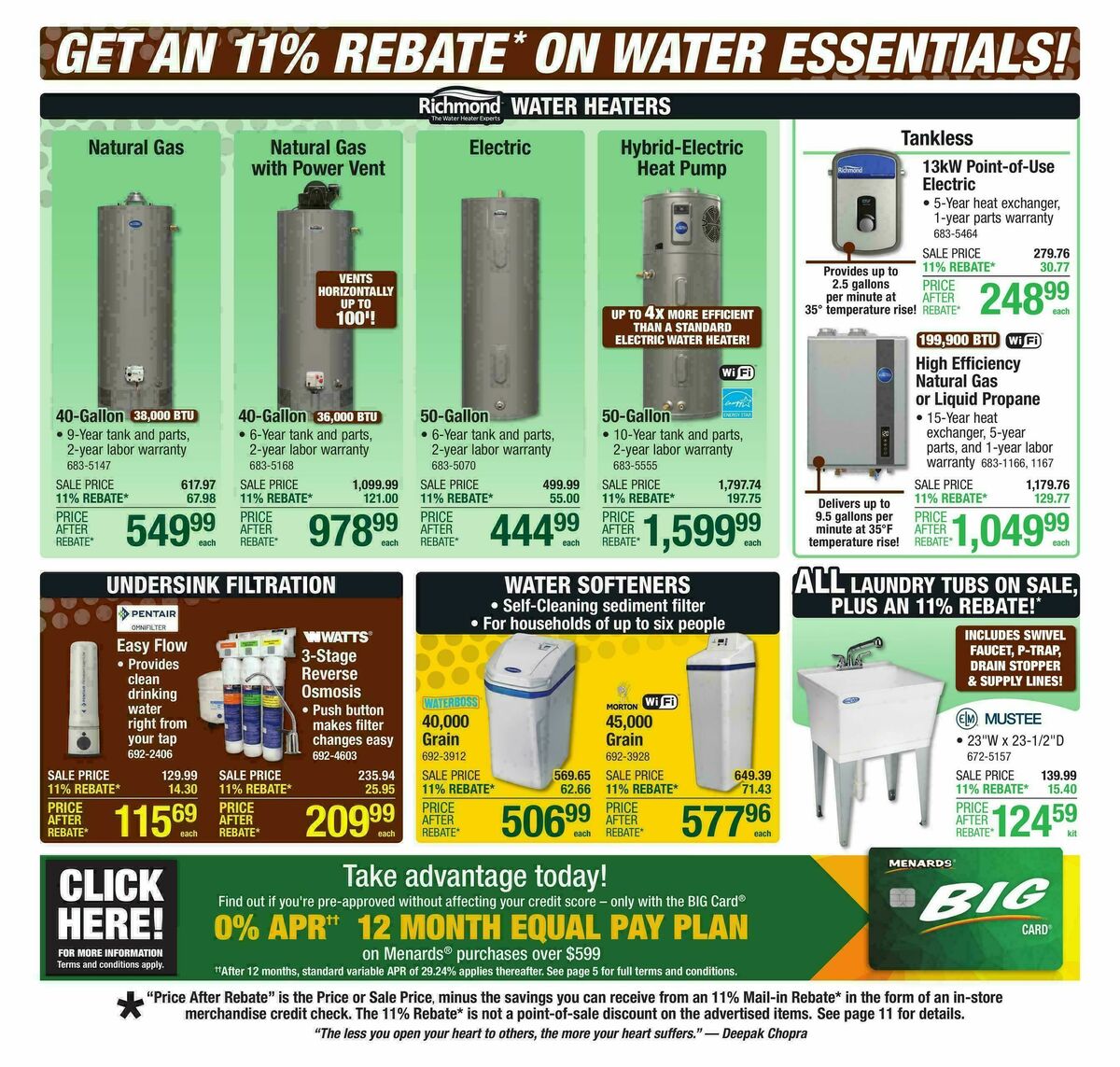 Menards Weekly Ad from October 29