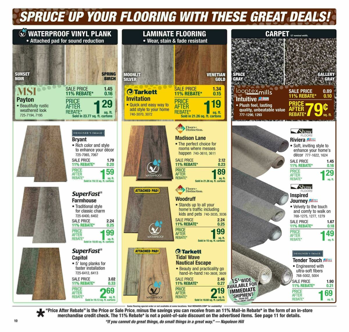 Menards Weekly Ad from October 29