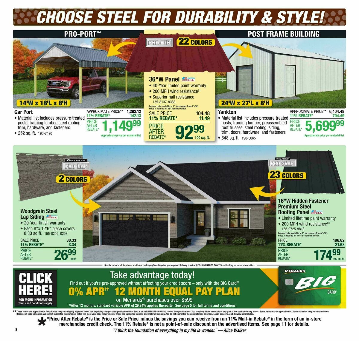 Menards Weekly Ad from October 29