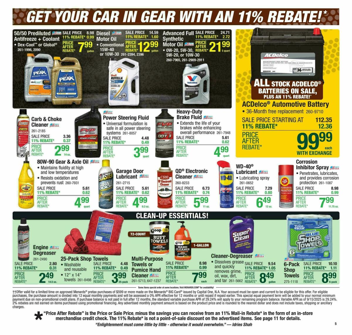 Menards Weekly Ad from October 29