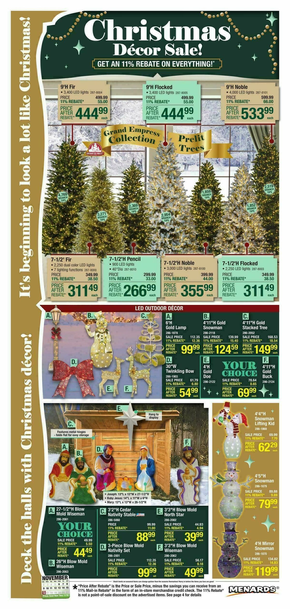 Menards Christmas Decor Sale Weekly Ad from November 5