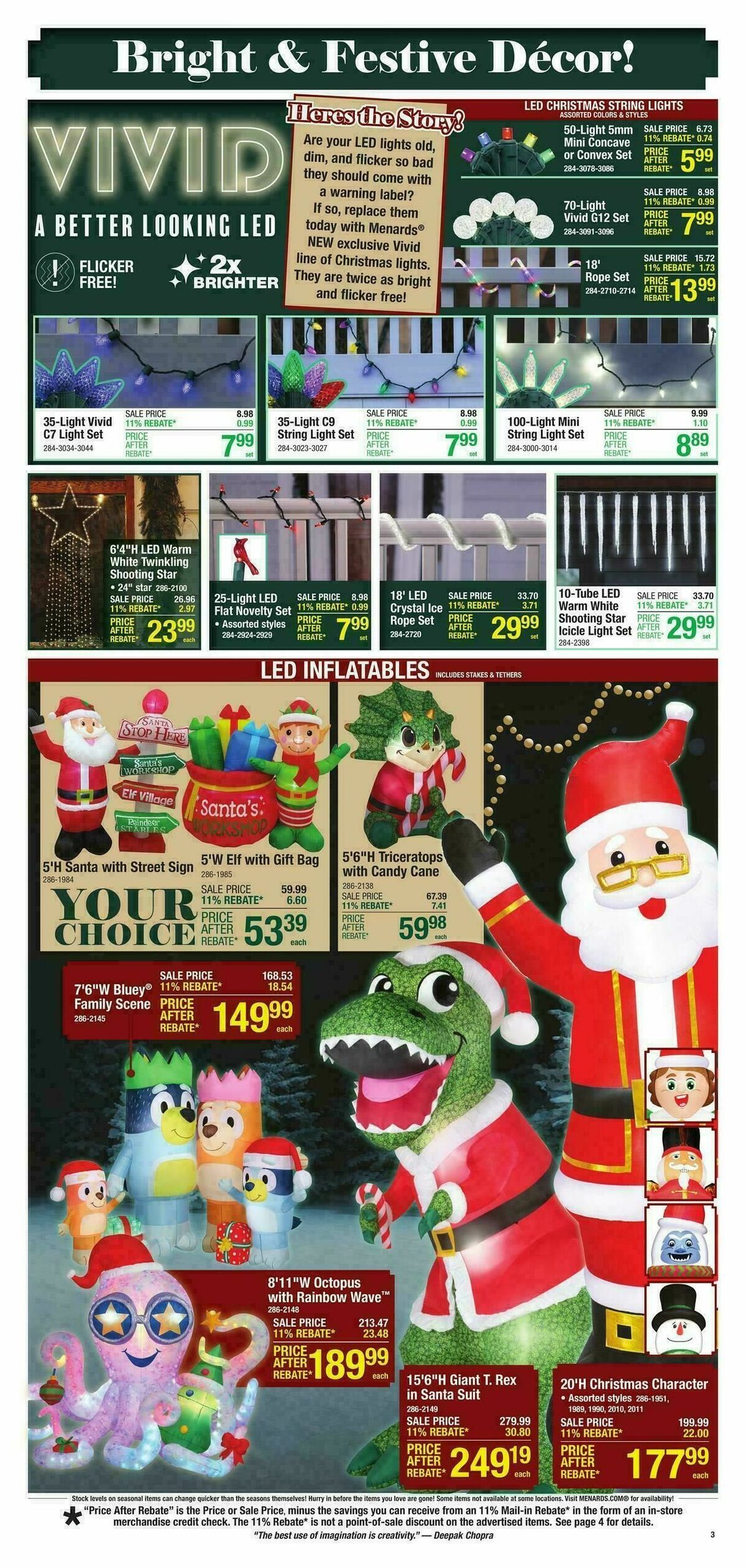 Menards Christmas Decor Sale Weekly Ad from November 5