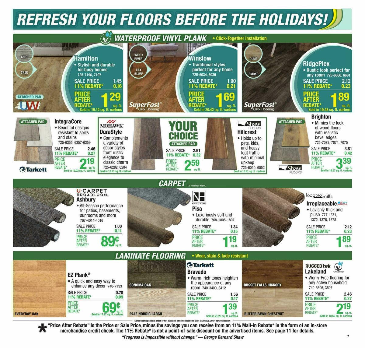 Menards Weekly Ad from November 5