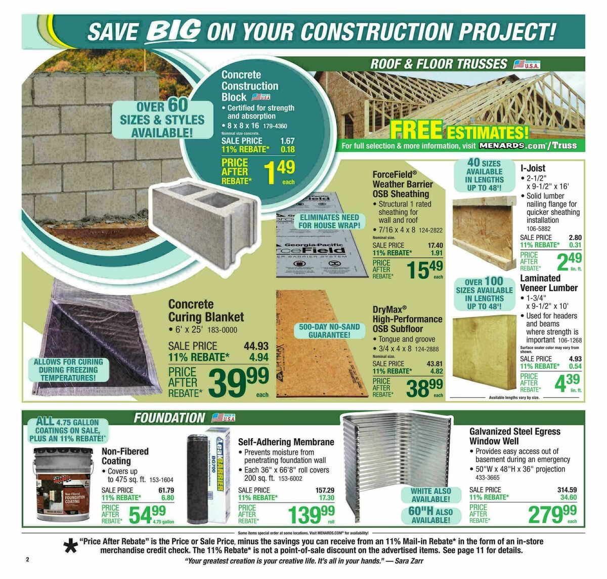 Menards Weekly Ad from November 5