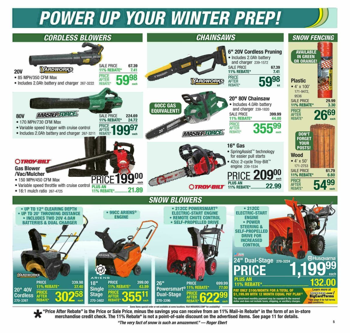 Menards Weekly Ad from November 5