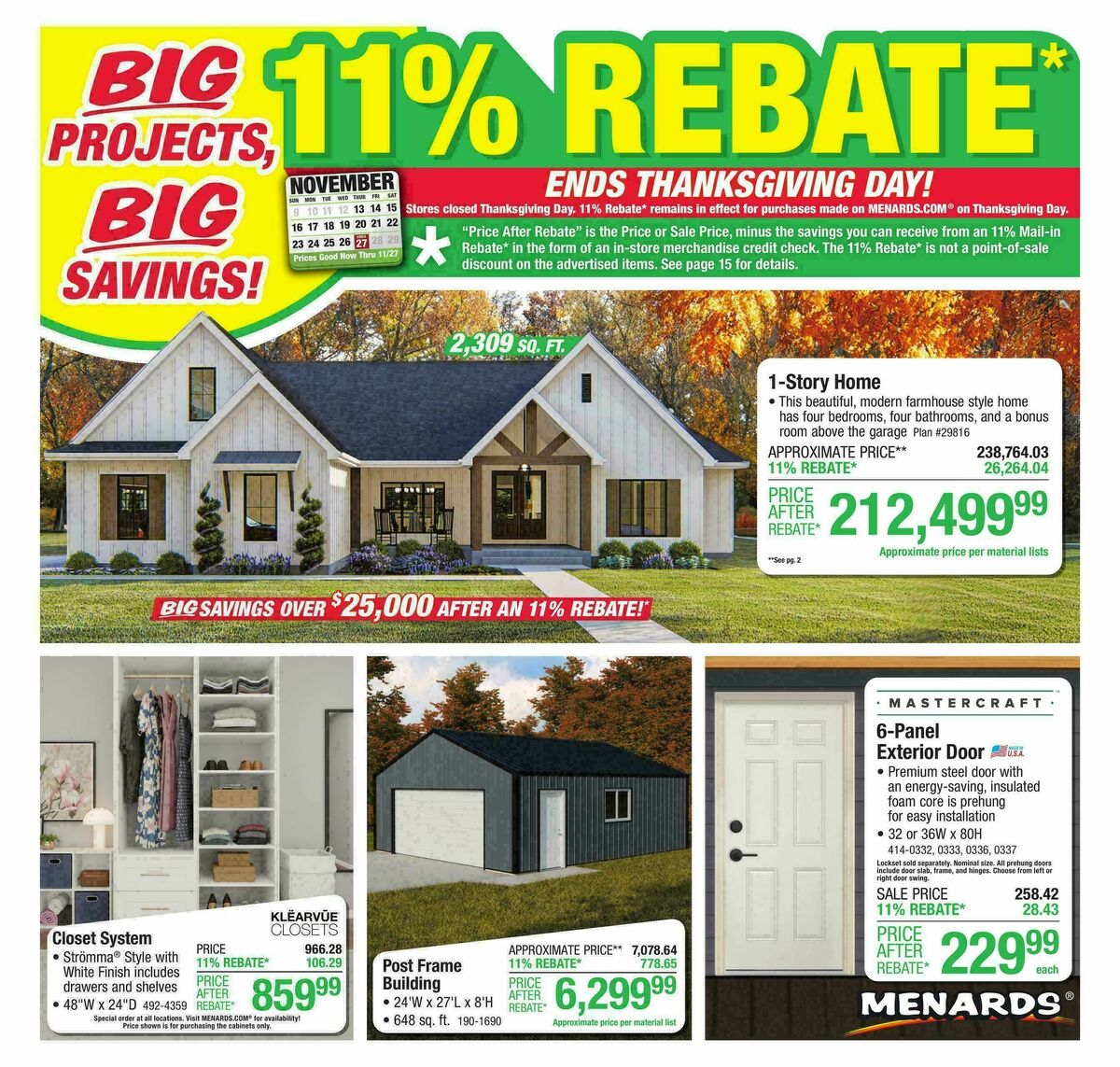 Menards Weekly Ad from November 12