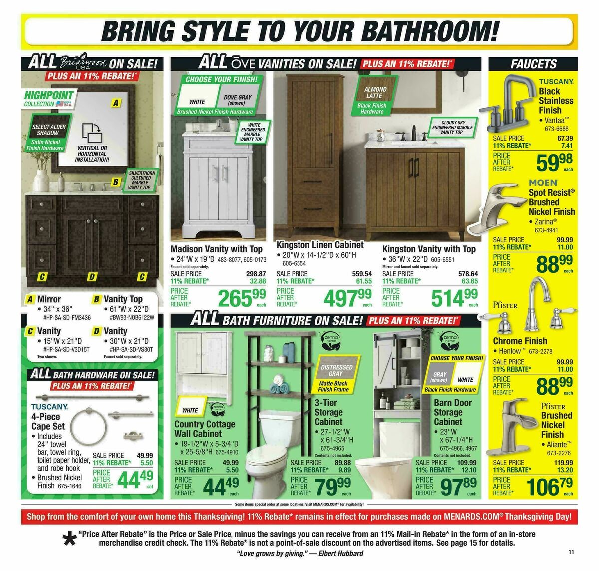 Menards Weekly Ad from November 12