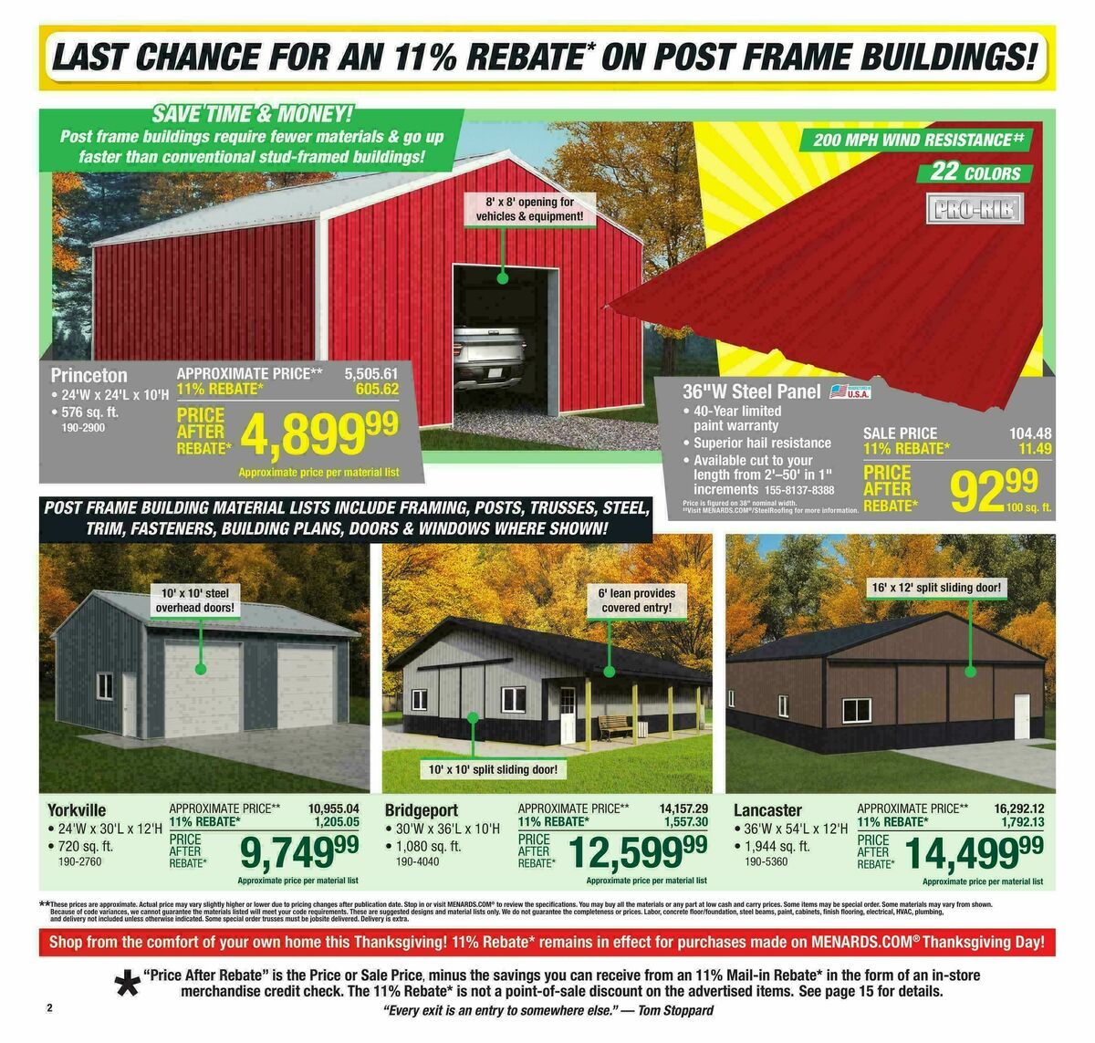 Menards Weekly Ad from November 12
