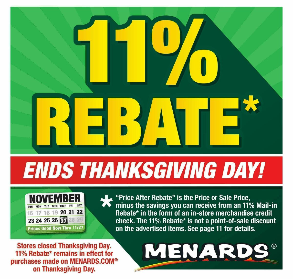 Menards Weekly Ad from November 19