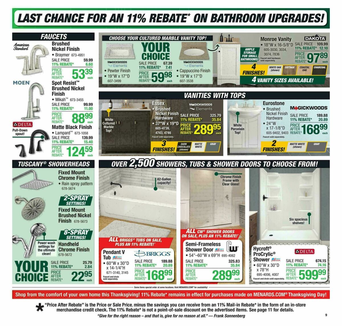 Menards Weekly Ad from November 19