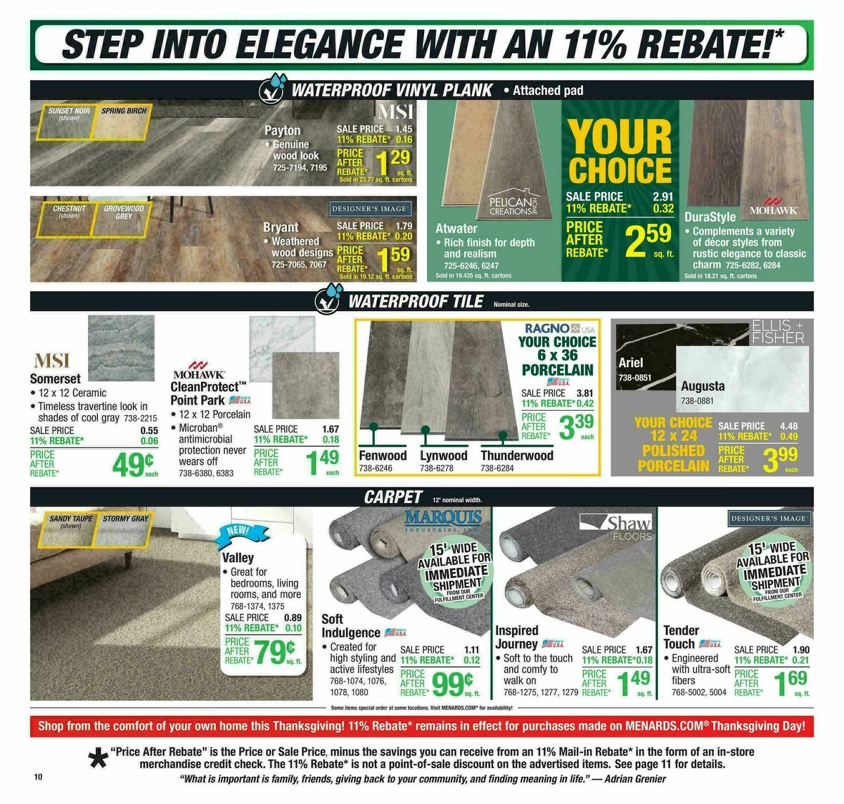 Menards Weekly Ad from November 19