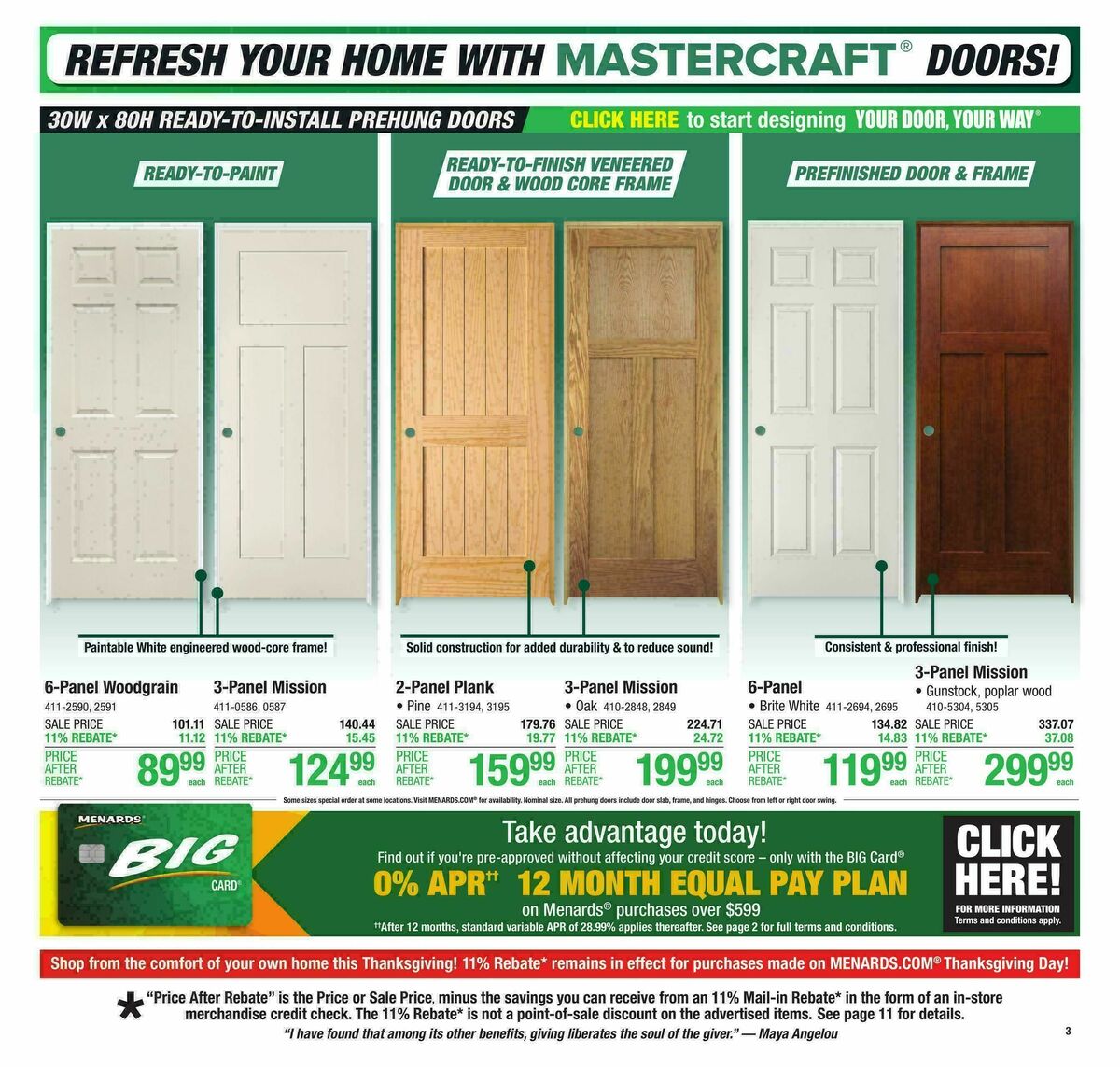 Menards Weekly Ad from November 19