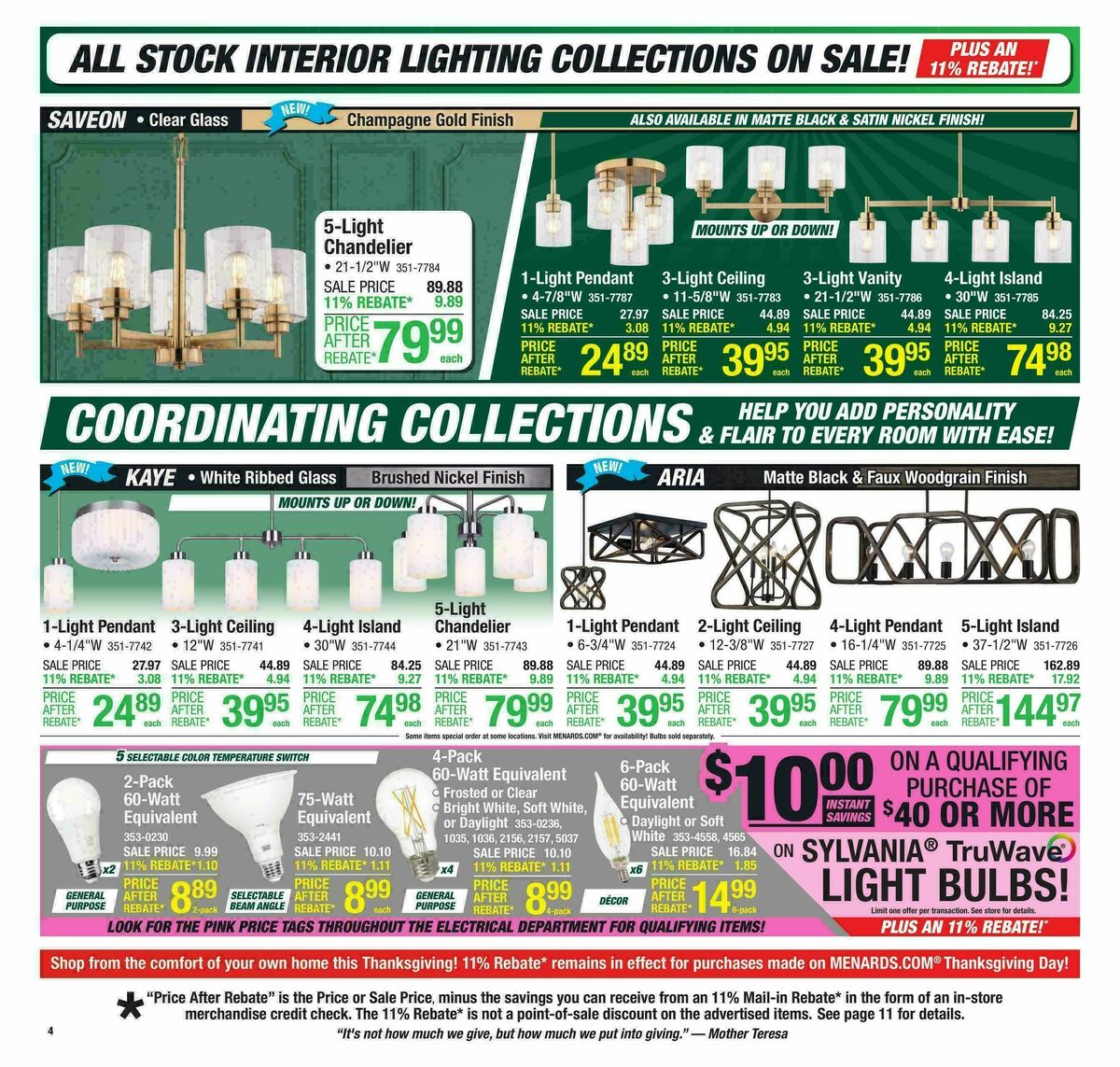 Menards Weekly Ad from November 19