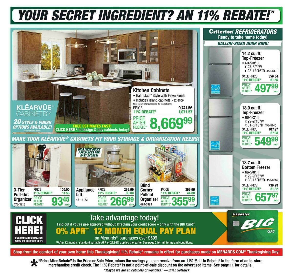 Menards Weekly Ad from November 19
