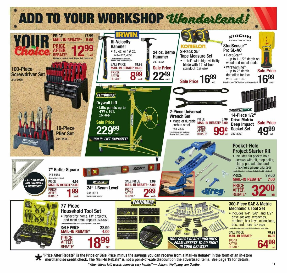 Menards Christmas Tool Sale Weekly Ad from November 29