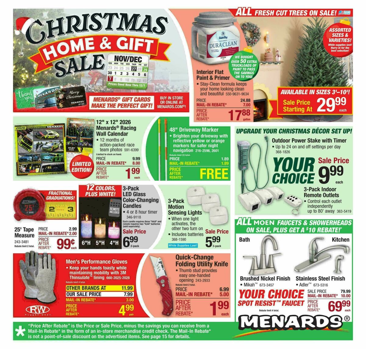 Menards Christmas Home & Gift Sale Weekly Ad from November 29