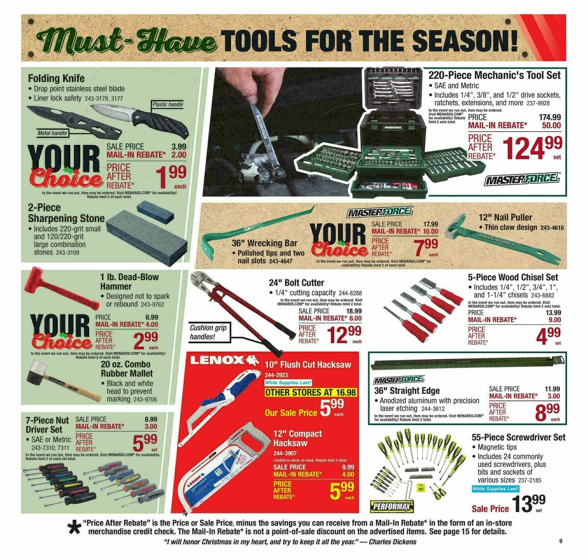 Menards Christmas Home & Gift Sale Weekly Ad from November 29