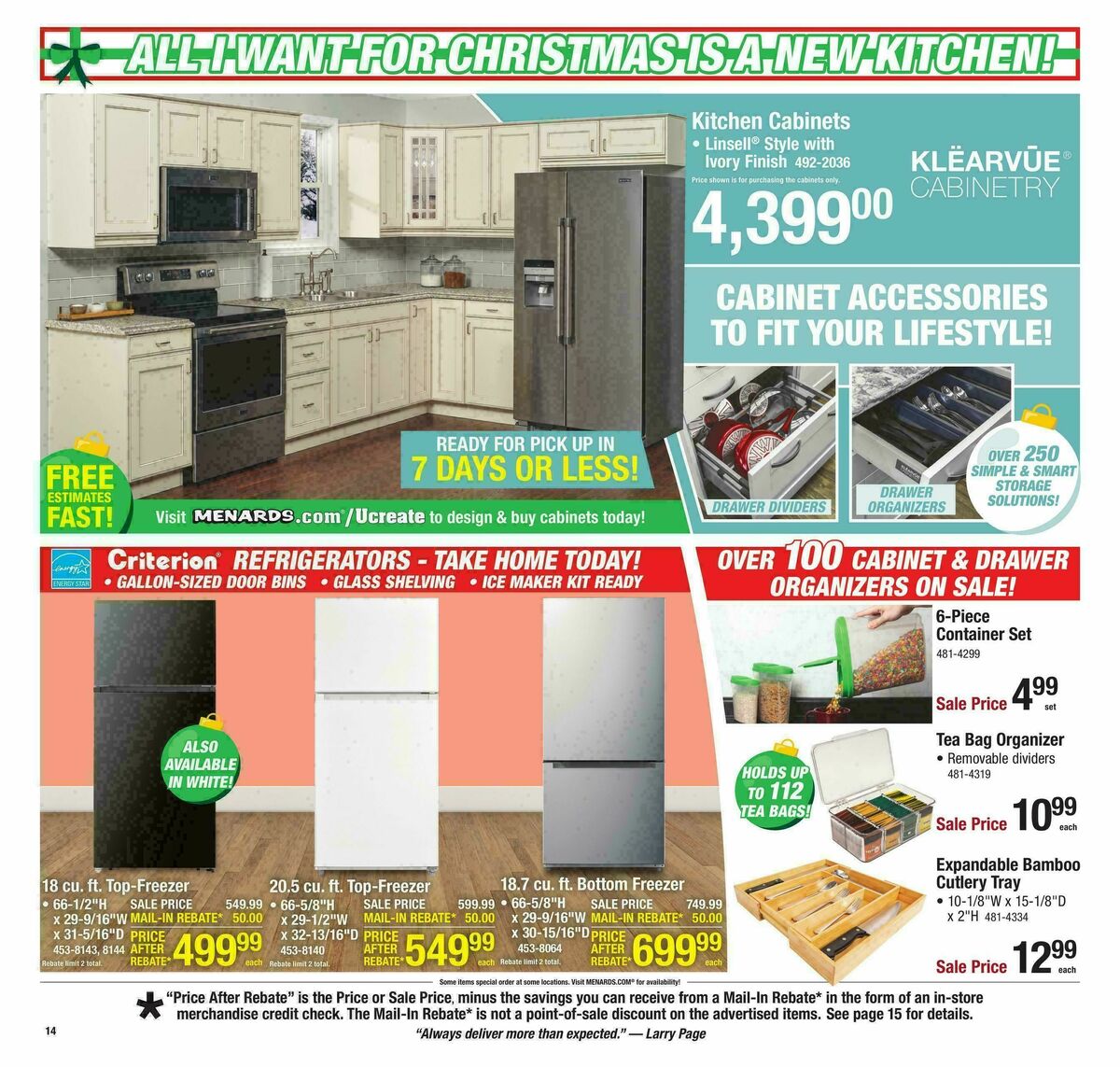 Menards Christmas Home & Gift Sale Weekly Ad from November 29