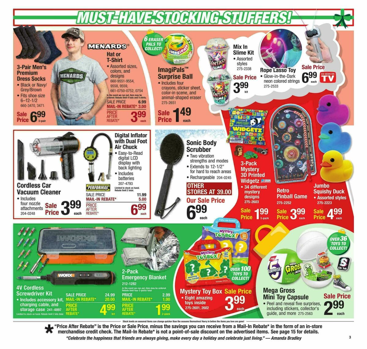 Menards Christmas Home & Gift Sale Weekly Ad from November 29