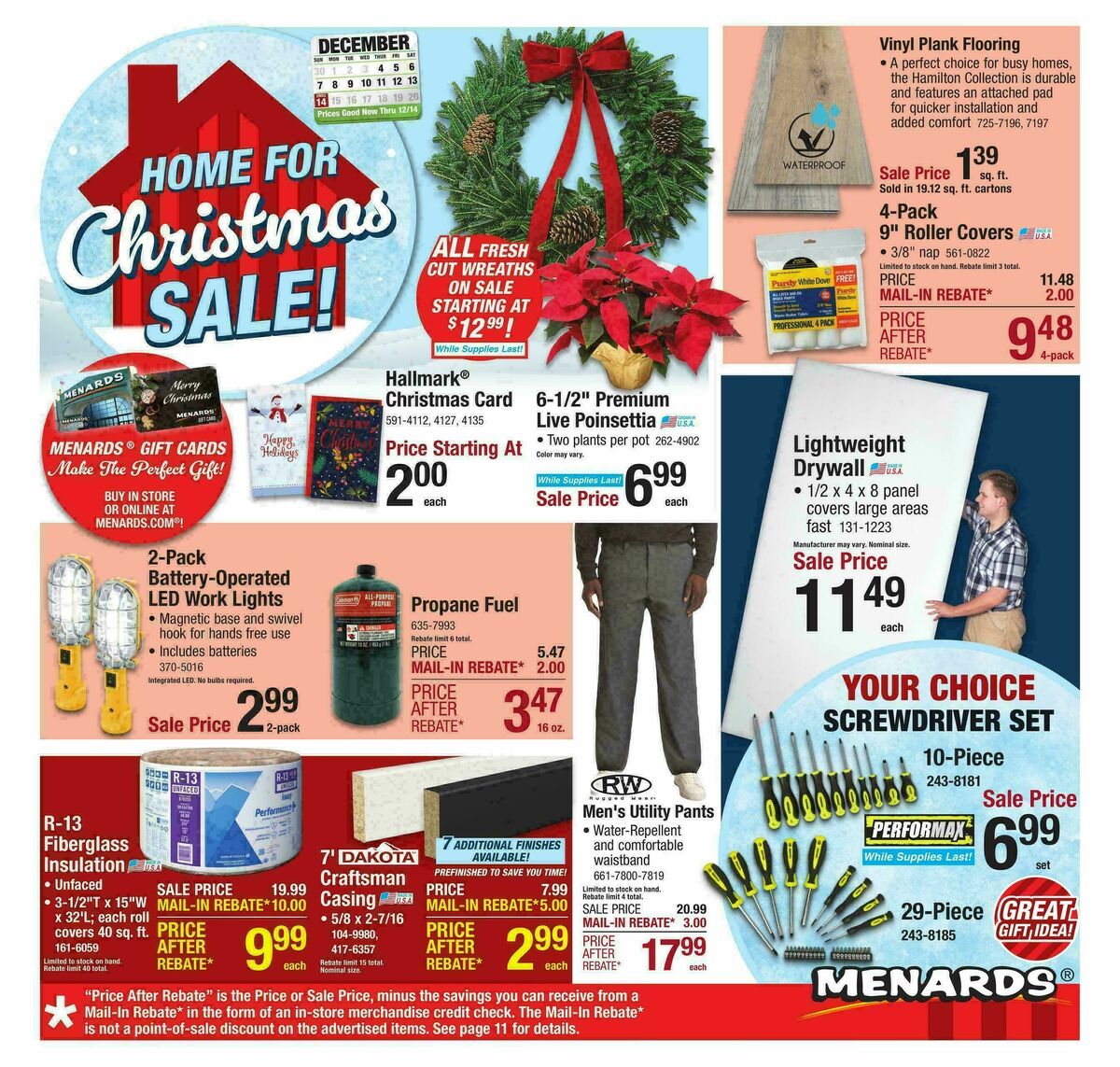 Menards Home for Christmas Sale Weekly Ad from December 3