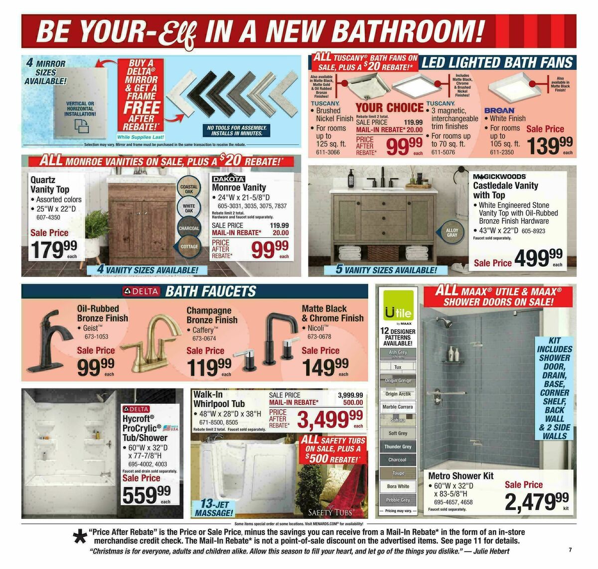 Menards Home for Christmas Sale Weekly Ad from December 3