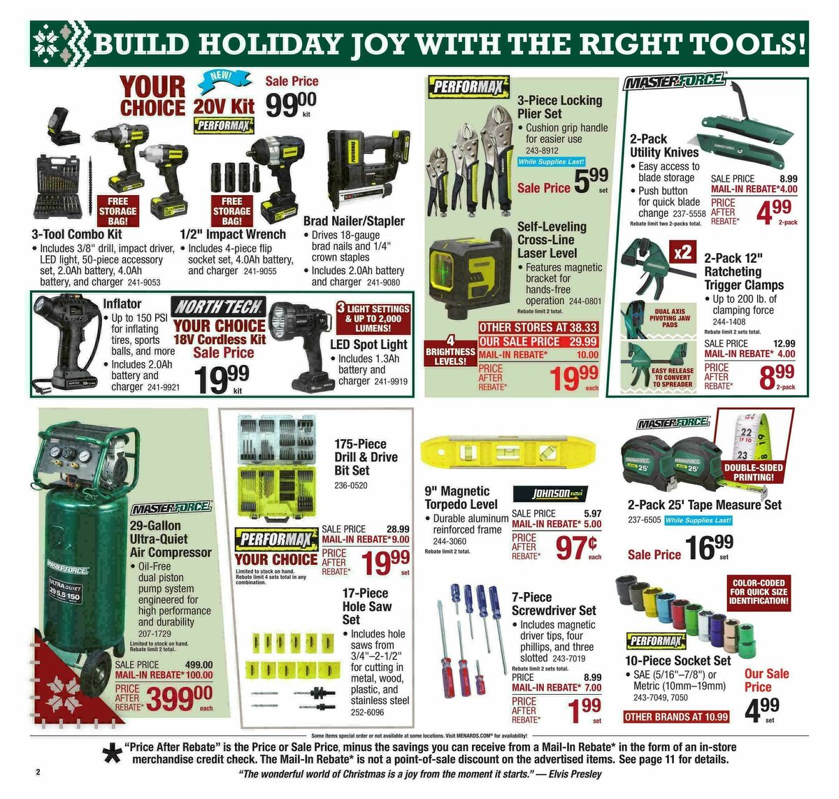 Menards Magic of Christmas Sale Weekly Ad from December 10