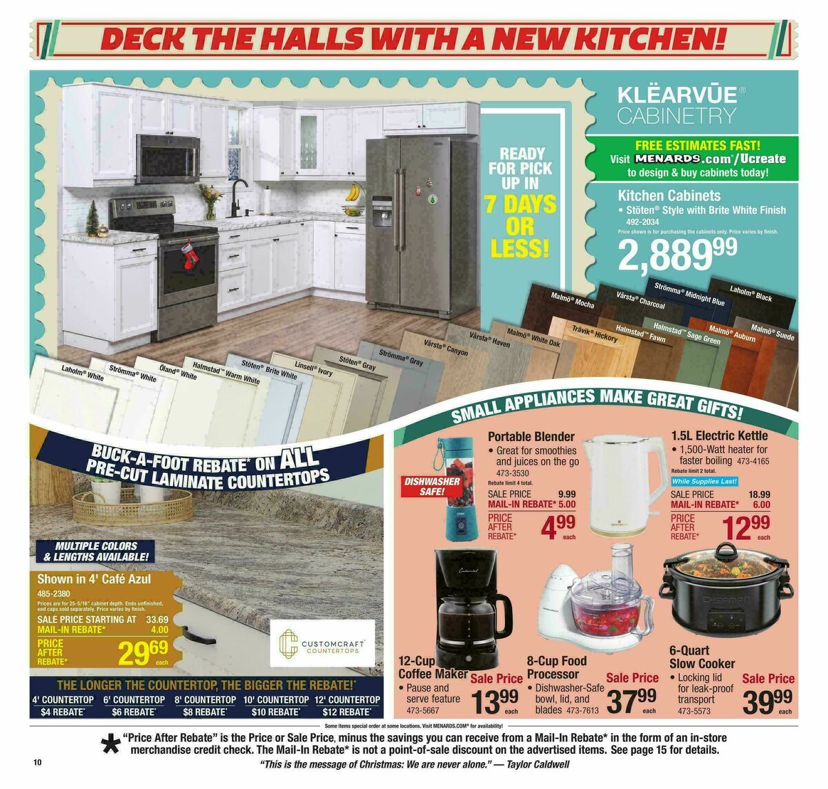 Menards Last Minute Christmas Gifts & Projects Sale Weekly Ad from December 17