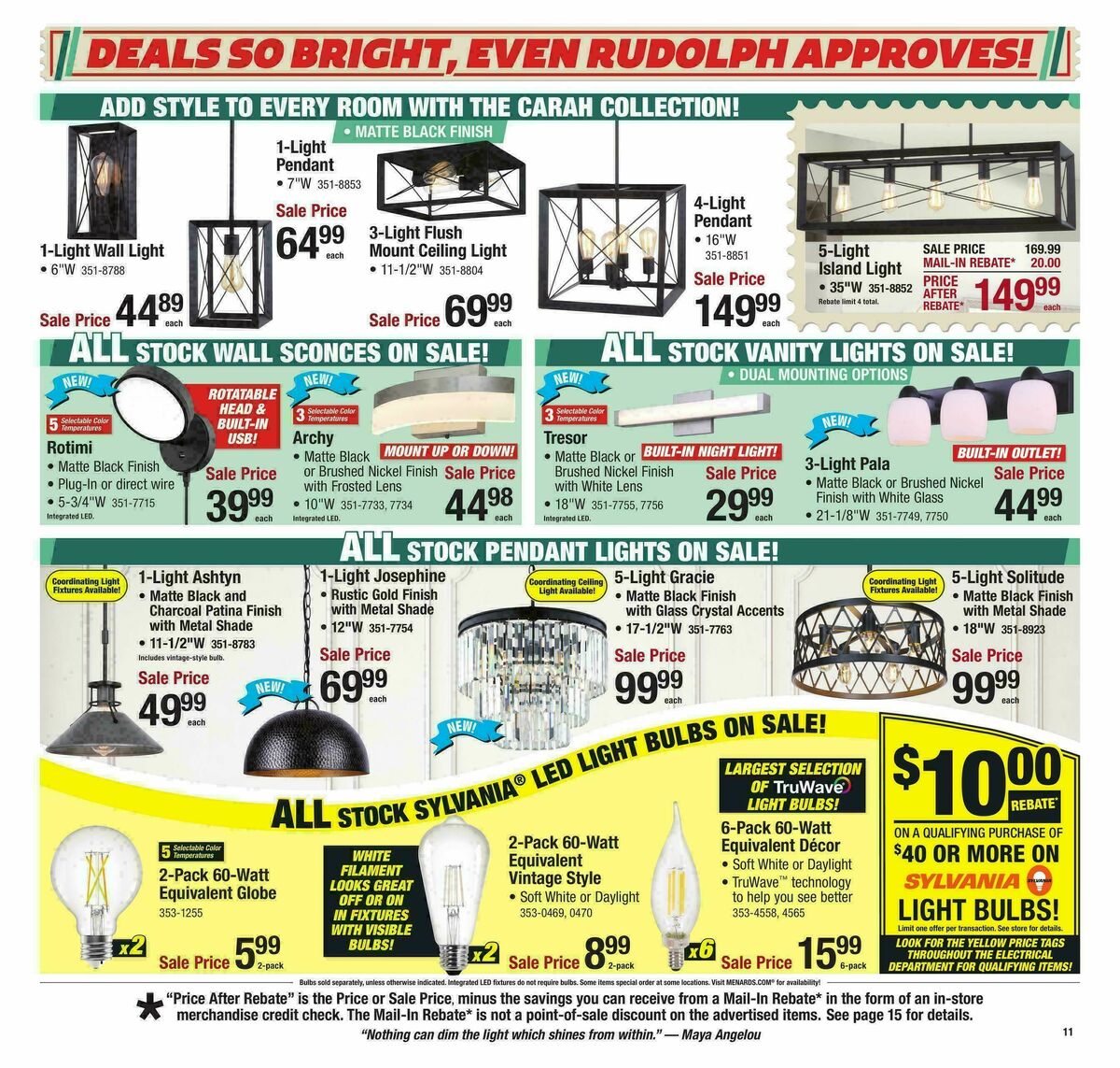 Menards Last Minute Christmas Gifts & Projects Sale Weekly Ad from December 17