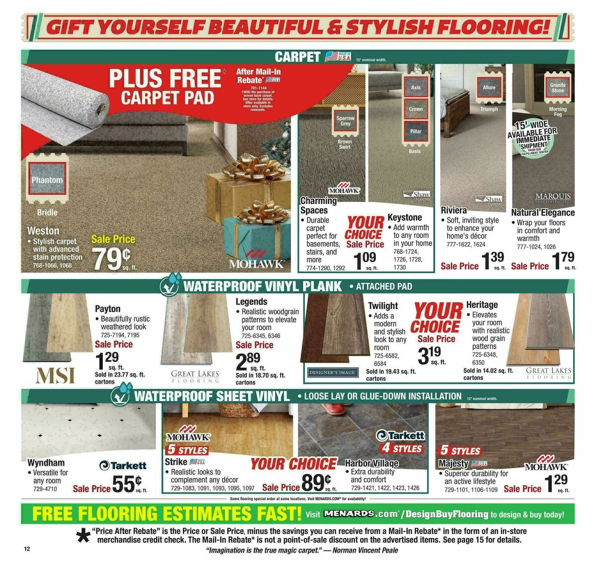 Menards Last Minute Christmas Gifts & Projects Sale Weekly Ad from December 17