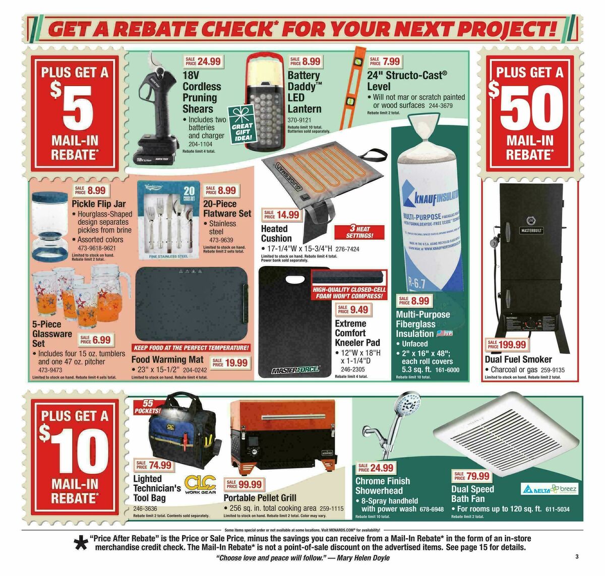 Menards Last Minute Christmas Gifts & Projects Sale Weekly Ad from December 17