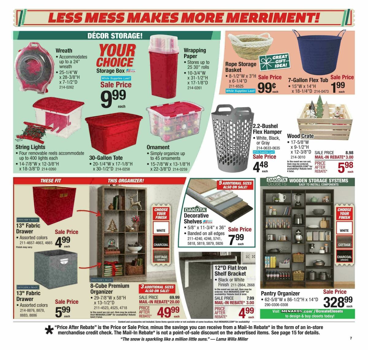 Menards Last Minute Christmas Gifts & Projects Sale Weekly Ad from December 17