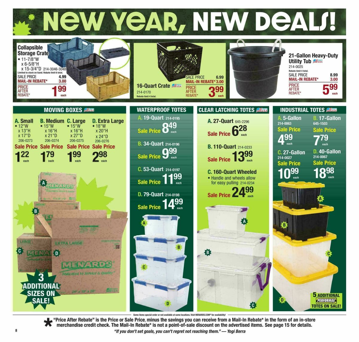 Menards Weekly Ad from December 31