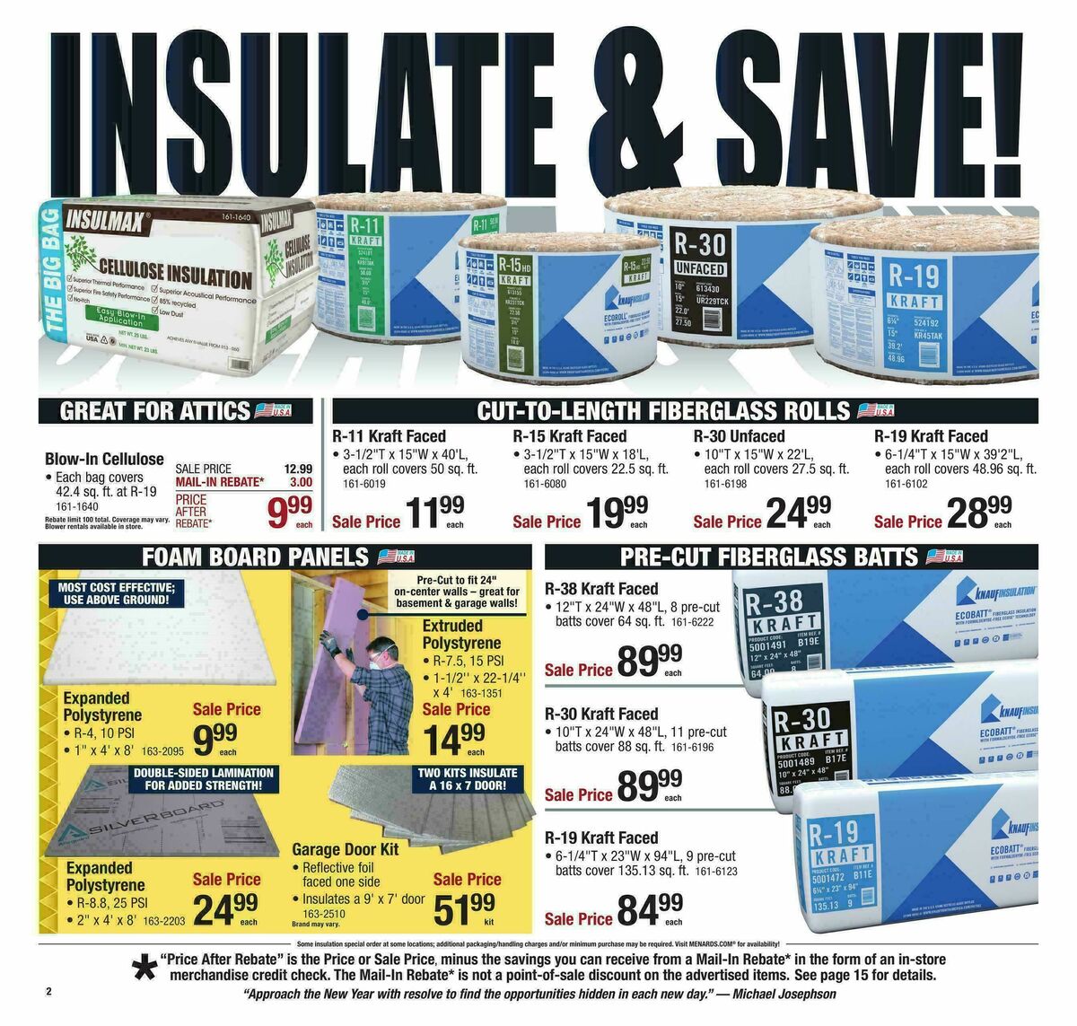 Menards Weekly Ad from December 31