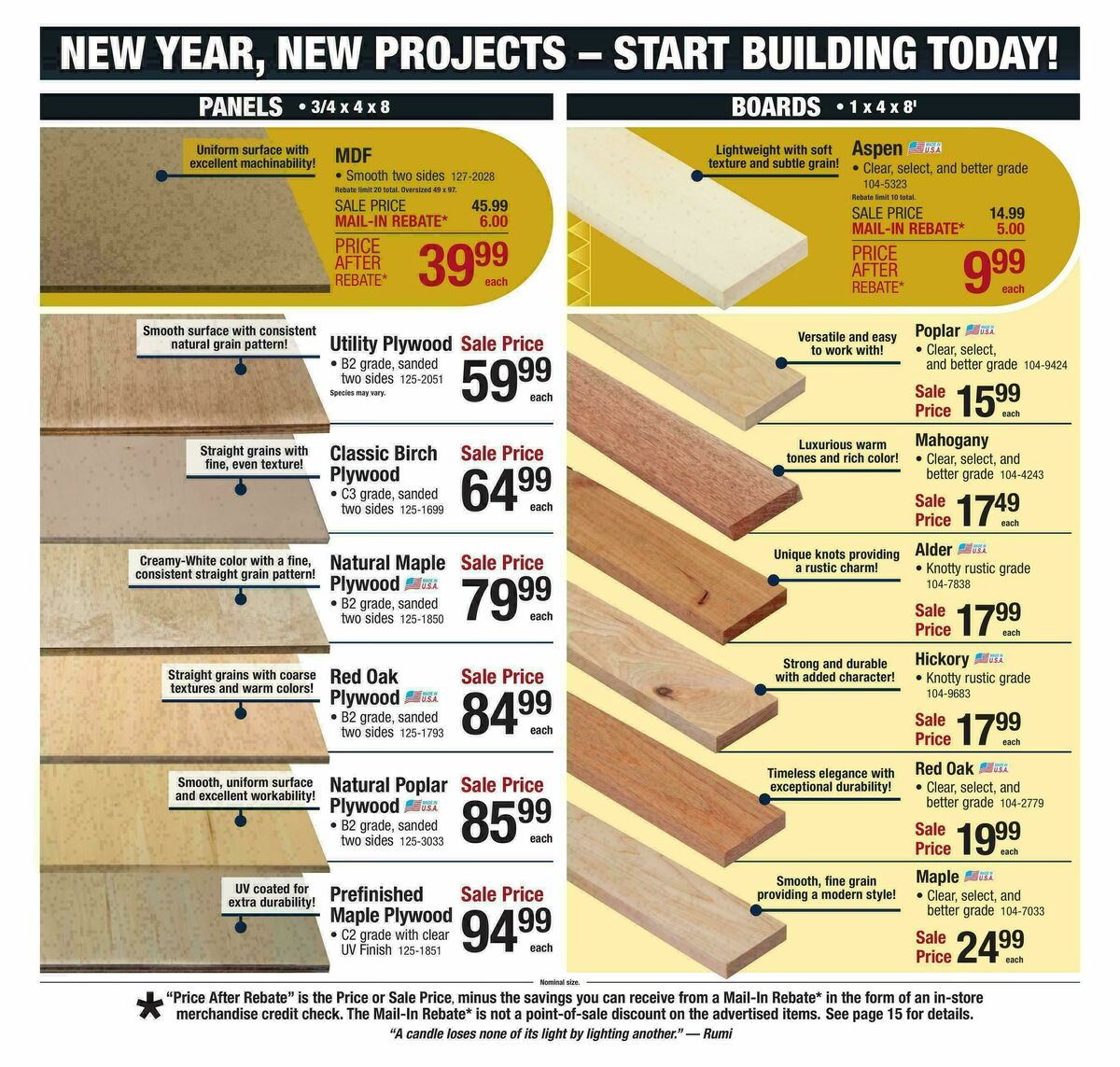 Menards Weekly Ad from December 31