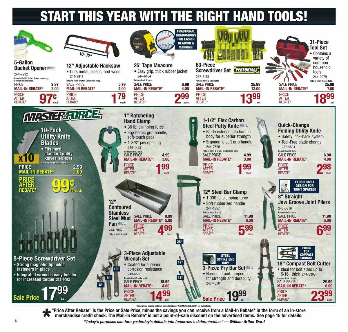 Menards Weekly Ad from December 31