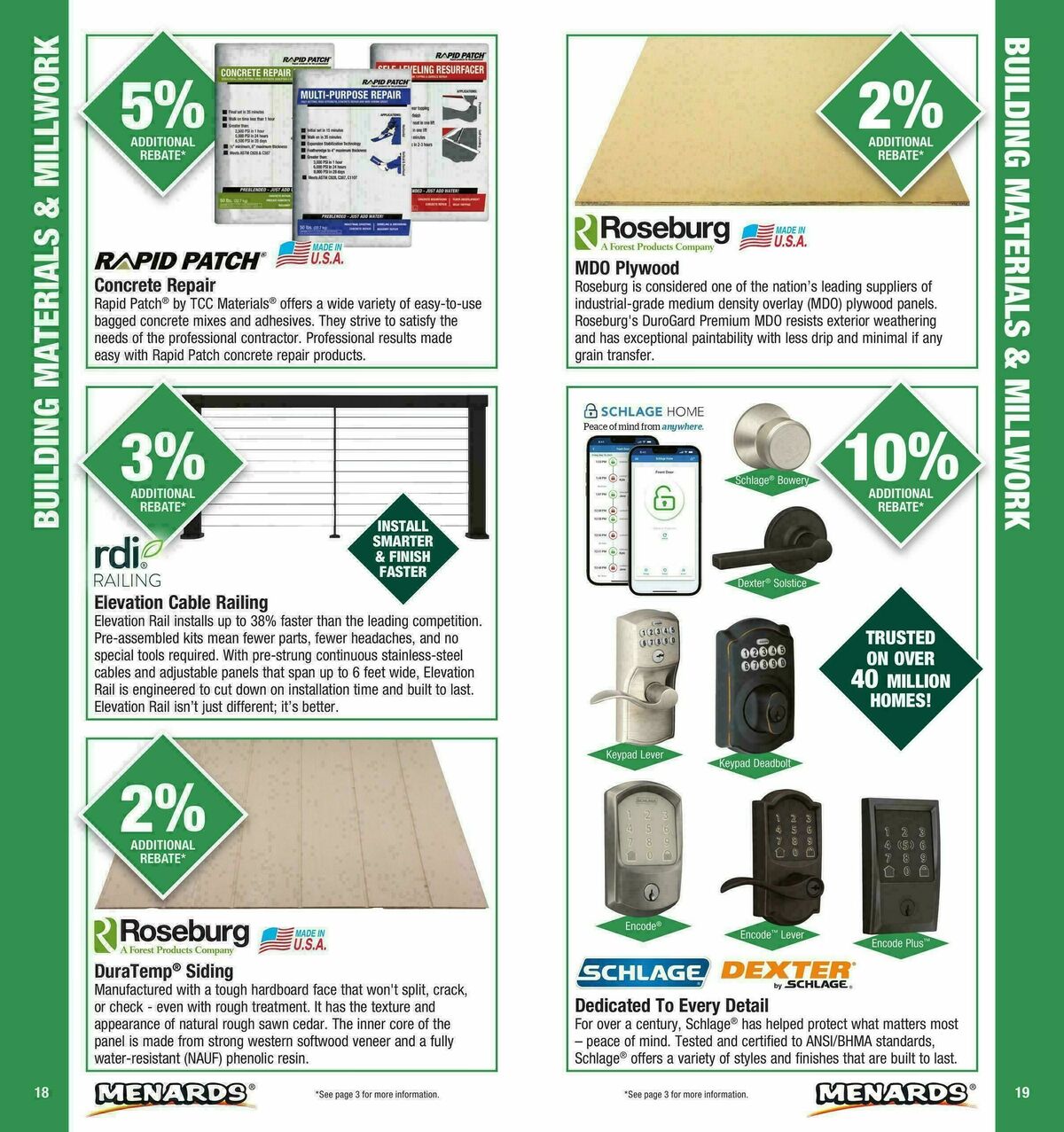 Menards Contractor Card Brochure Weekly Ad from January 1