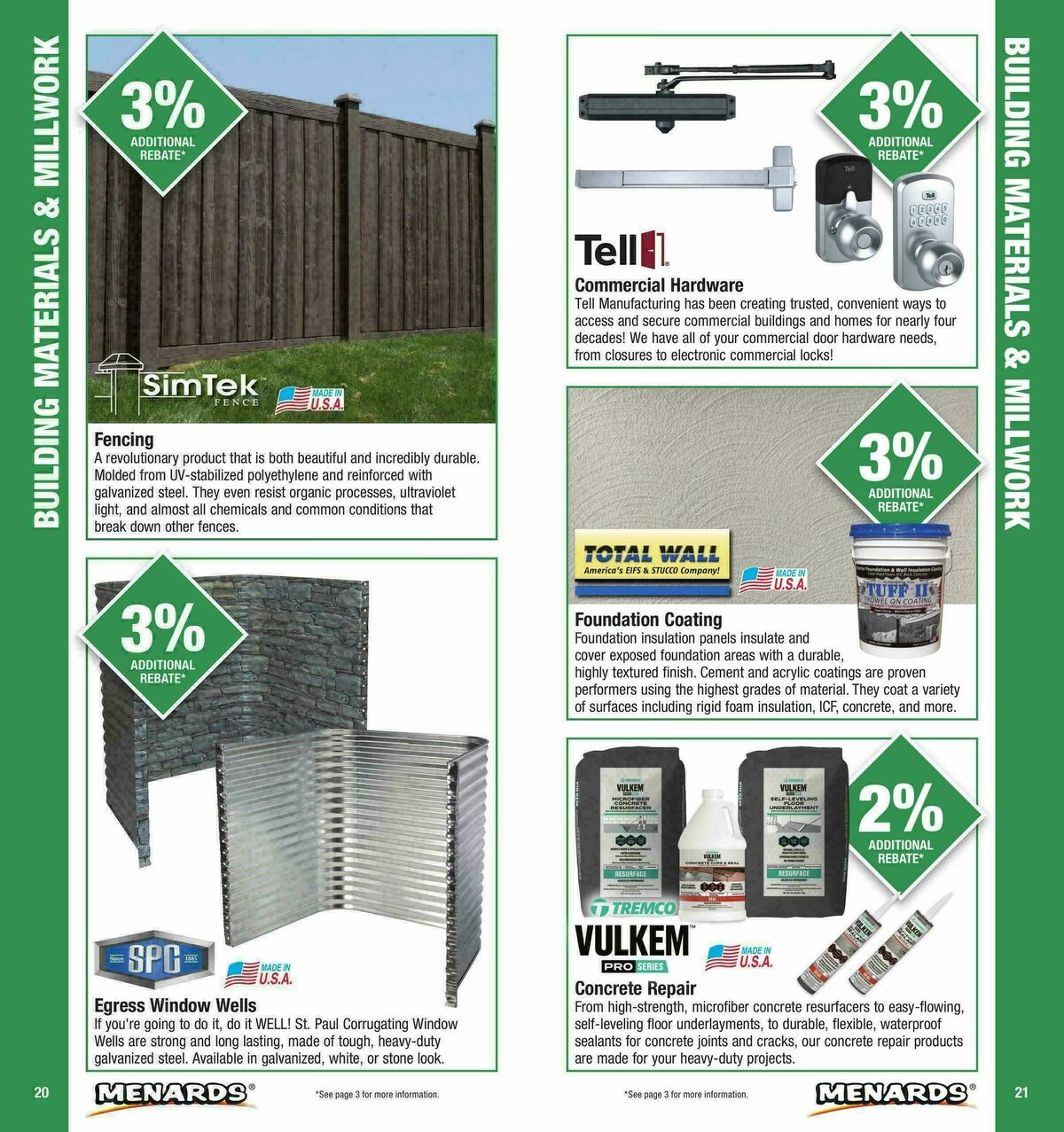 Menards Contractor Card Brochure Weekly Ad from January 1