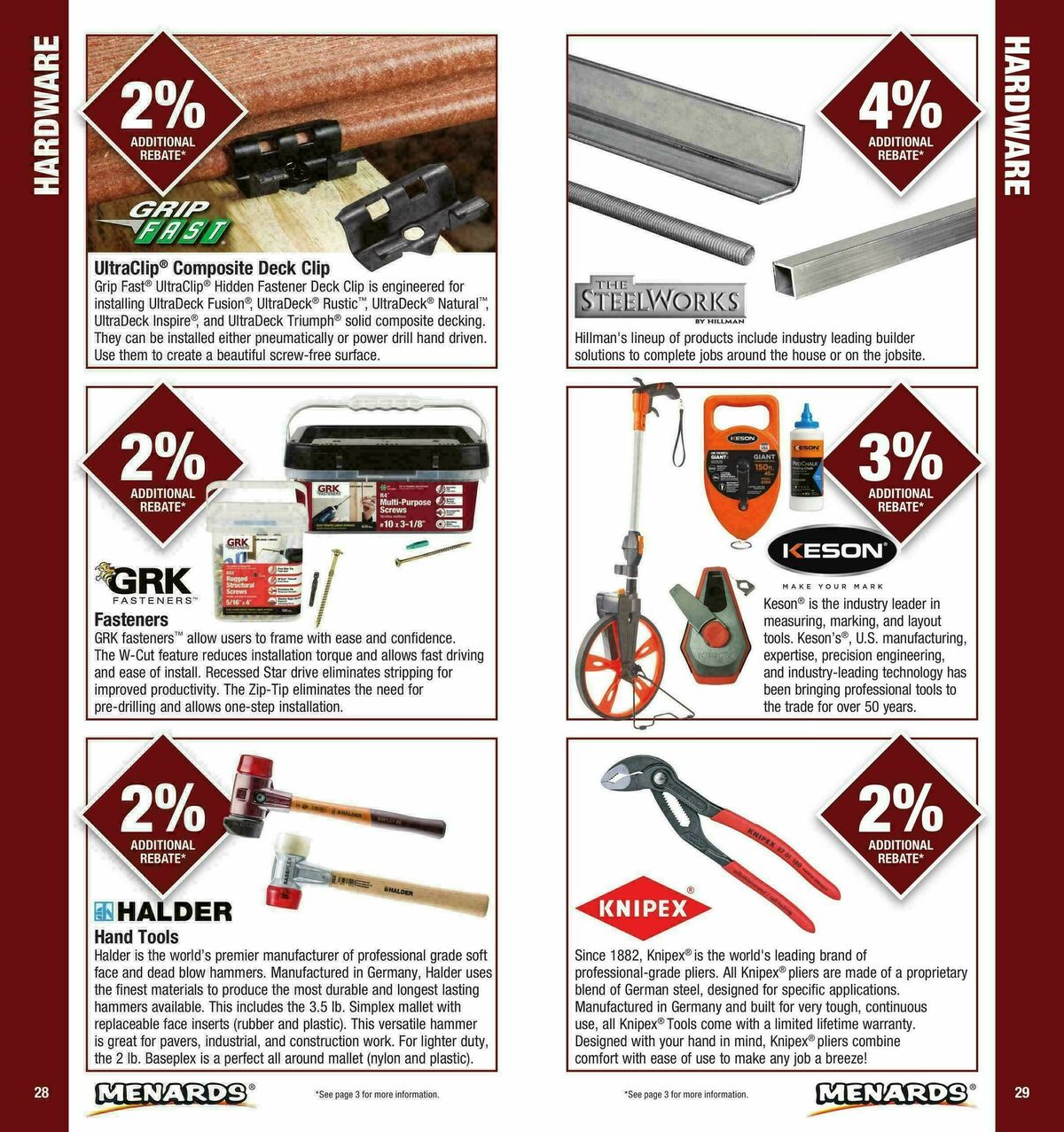 Menards Contractor Card Brochure Weekly Ad from January 1