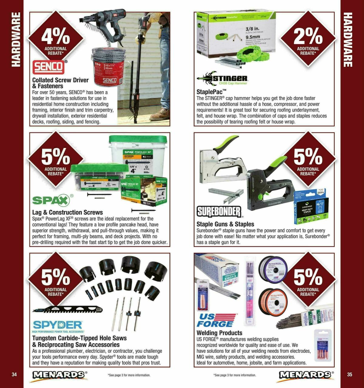 Menards Contractor Card Brochure Weekly Ad from January 1