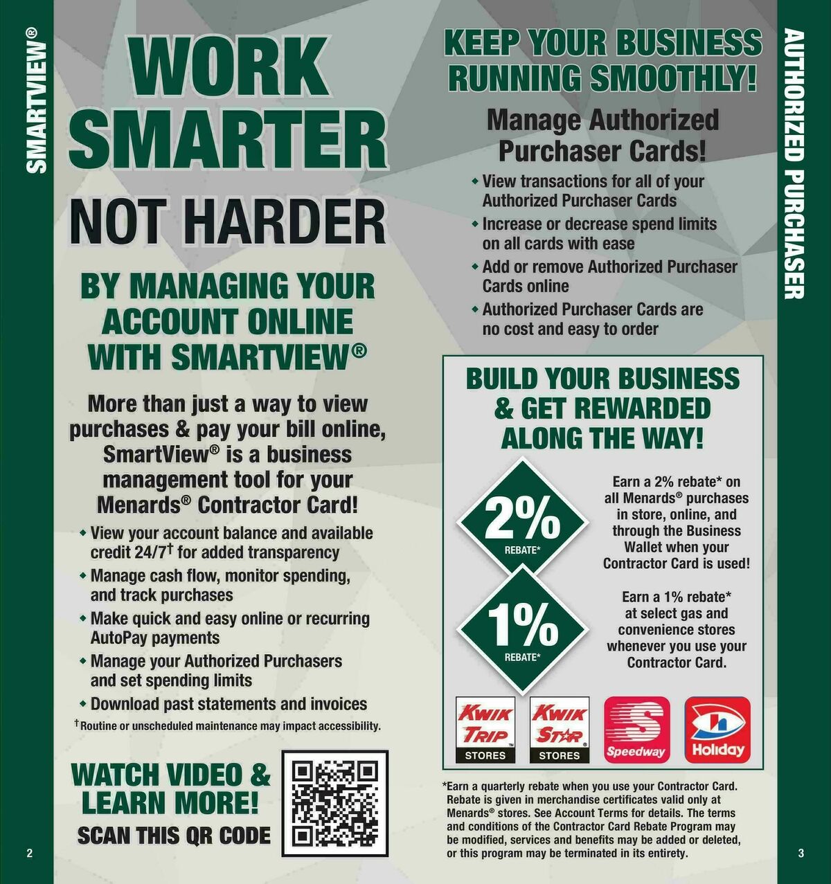 Menards Contractor Card Brochure Weekly Ad from January 1