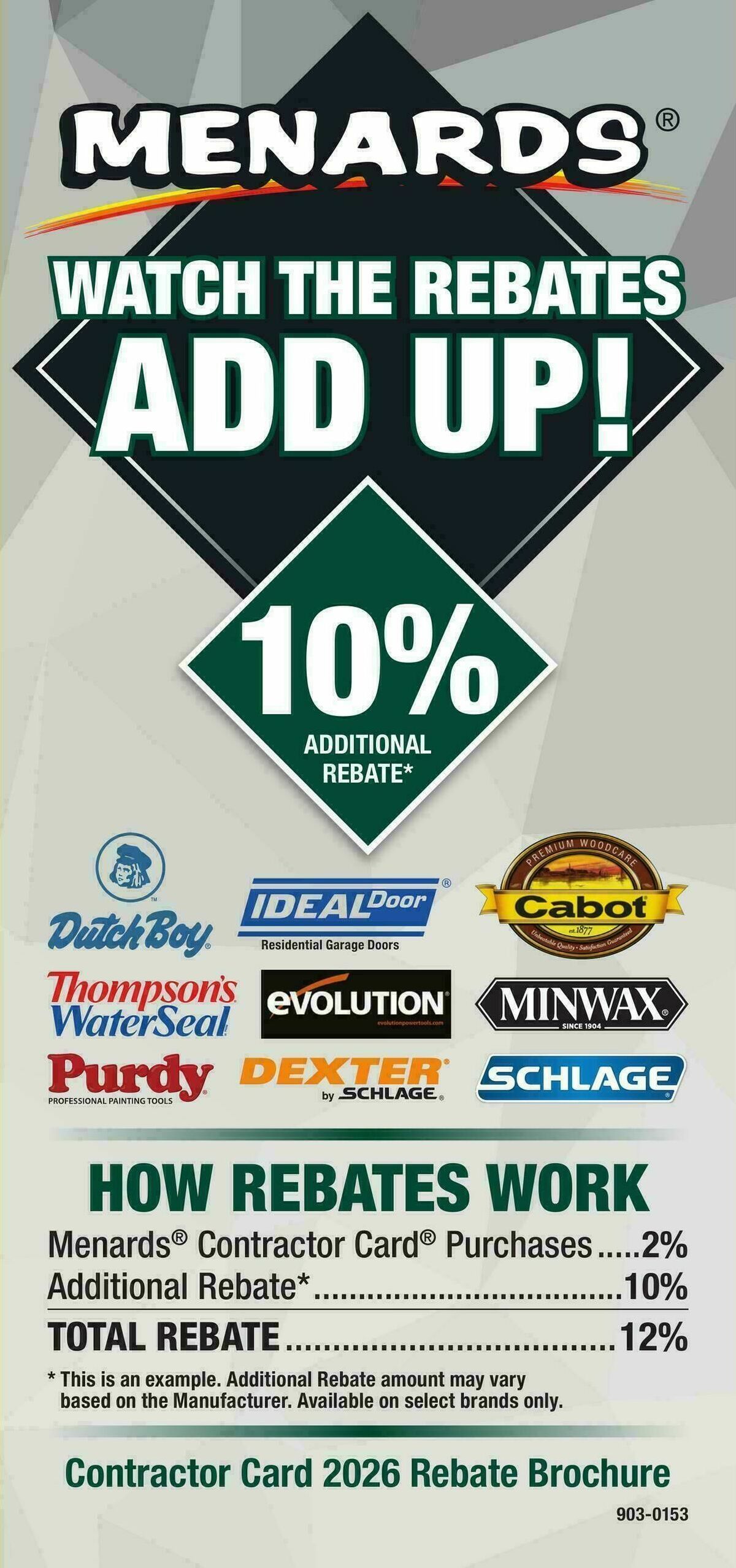 Menards Contractor Card Brochure Weekly Ad from January 1