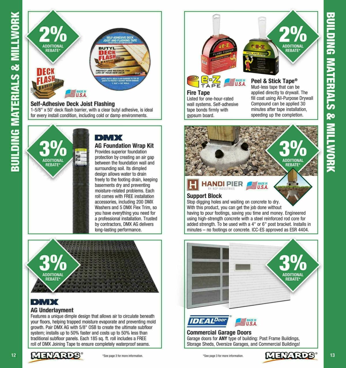 Menards Contractor Card Brochure Weekly Ad from January 1