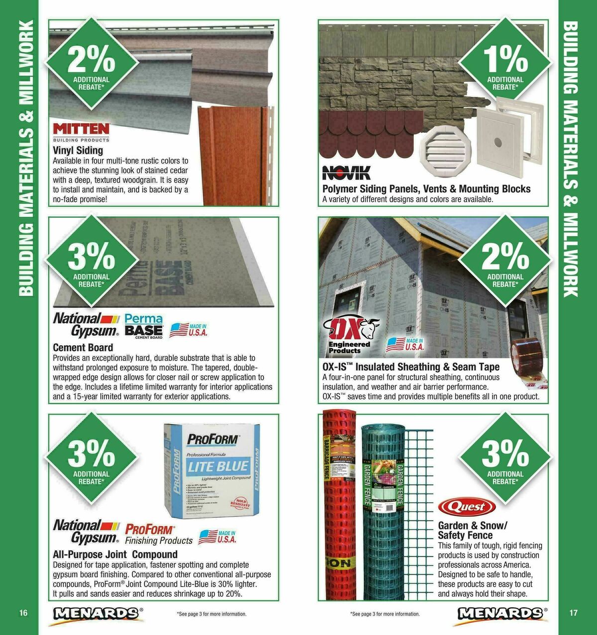 Menards Contractor Card Brochure Weekly Ad from January 1